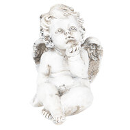 Decoratie engel 9*7*12 cm Grijs | 6PR2705 | Clayre & Eef
