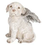 Clayre & Eef | Decoratie Beeld Hond Grijs 16x13x20 cm | 6PR2659