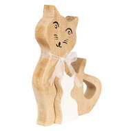 Decoratie kat 16*14*2 cm Bruin | 6H1774S | Clayre & Eef 1