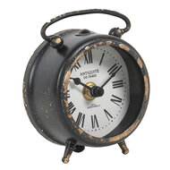 Tafelklok 9*4*10 cm / 1*AA Bruin | 6KL0630 | Clayre & Eef 1