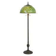 Vloerlamp Tiffany ø 51*165 cm E27/max 3*60W Groen | 5LL-6042 | Clayre & Eef