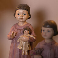 Decoratie beeld meisje 10*8*28 cm Roze | 6PR1164 | Clayre & Eef 1