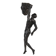 Wanddecoratie klimmende man 9*9*32 cm Bruin | 6PR2903 | Clayre & Eef 1