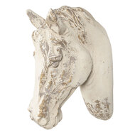 Decoratie paard 32*16*45 cm Wit | 6PR3052 | Clayre & Eef