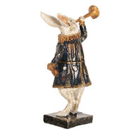 Clayre & Eef | Decoratie Beeld Konijn Zwart, Wit 8x4x12 cm | 6PR2524