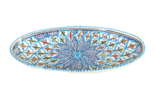 Turquoise blue fine schaal ovaal 40 cm | OS.BC.40 | Dishes & Deco