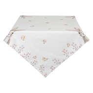 Clayre & Eef | Tafelkleed Bruin, Wit, Roze 150x250 cm | REB05