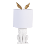 Clayre & Eef | Tafellamp Konijn Wit ø 20x43 cm E27/max 1x60W | 6LMC0013W