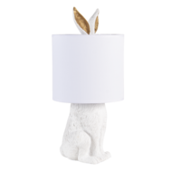 Clayre & Eef | Tafellamp Konijn Wit ø 20x43 cm E27/max 1x60W | 6LMC0013W