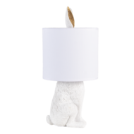 Clayre & Eef | Tafellamp Konijn Wit ø 20x43 cm E27/max 1x60W | 6LMC0013W