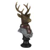 Clayre & Eef | Decoratie Beeld Hert Bruin 10x9x23 cm | 6PR4611