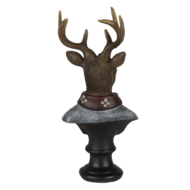 Clayre & Eef | Decoratie Beeld Hert Bruin 10x9x23 cm | 6PR4611