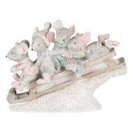 Clayre & Eef | Decoratie Beeld Muis 15x5x11 cm | 6PR4709
