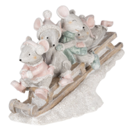 Clayre & Eef | Decoratie Beeld Muis 15x5x11 cm | 6PR4709