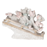 Clayre & Eef | Decoratie Beeld Muis 15x5x11 cm | 6PR4709