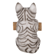 Clayre & Eef | Decoratie Beeld Kat Wit, Grijs 12x9x19 cm | 6PR3367
