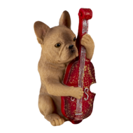 Clayre & Eef | Decoratie Beeld Set van 3 Honden Bruin, Wit 4x6x10 cm | 6PR4684