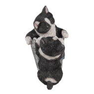 Clayre & Eef | Decoratie Beeld Katten Zwart, Wit 23x13x18 cm | 6PR3335