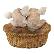 Clayre & Eef | Decoratie Beeld Varken Bruin Roze 11x11x16 cm | 6PR3337