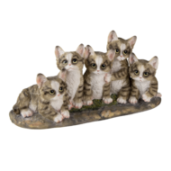 Clayre & Eef | Decoratie Beeld Katten Grijs 32x13x16 cm | 6PR3338