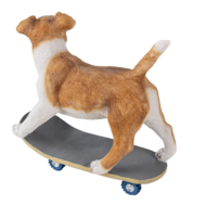 Clayre & Eef | Decoratie Beeld Hond Bruin, Wit 18x9x18 cm | 6PR3349