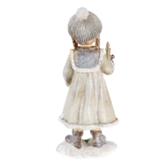 Clayre & Eef | Decoratie Beeld Meisje Grijs, Wit 8x7x19 cm | 6PR4667