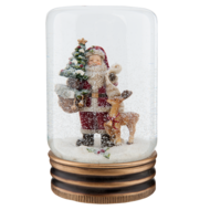 Clayre & Eef | Sneeuwbol Kerstman Rood ø 5x9 cm | 63789