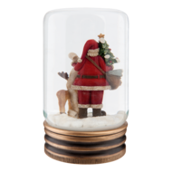 Clayre & Eef | Sneeuwbol Kerstman Rood ø 5x9 cm | 63789