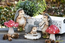 Egels met gitaar & viool set van 2 11x8x10 cm | Dekoratief | A215126 2