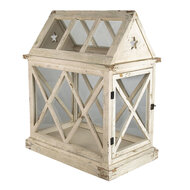 Clayre & Eef | Decoratie Kweekkasje Wit 54x35x66 cm | 5H0466