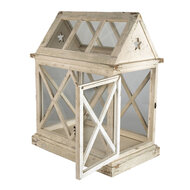 Clayre & Eef | Decoratie Kweekkasje Wit 54x35x66 cm | 5H0466