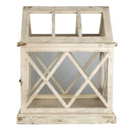 Clayre & Eef | Decoratie Kweekkasje Wit 54x35x66 cm | 5H0466