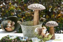 Eekhoorns in bootje blad & noot set van 2 15x9x11 cm | Dekoratief | A215105 1