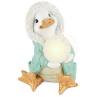 Set eend schaatsend roze & eend zittend blauw met bollamp Led | Dekoratief | A19502324 2