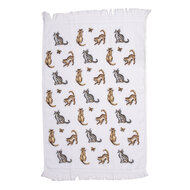 Clayre & Eef | Gastendoekje Wit, Grijs 40x66 cm | CT015