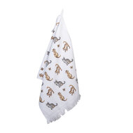 Clayre & Eef | Gastendoekje Wit, Grijs 40x66 cm | CT015