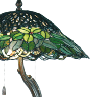 Clayre & Eef | Tiffany Tafellamp Groen ø 47x58 cm E27/max 2x60W | 5LL-5386