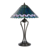 Clayre & Eef | Tiffany Tafellamp Groen, Roze, Blauw ø 48x73 cm E27/max 2x40W | 5LL-5391