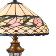 Clayre & Eef | Tiffany Tafellamp Beige, Roze ø 40x60 cm E27/max 2x60W | 5LL-5774