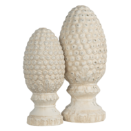 Clayre & Eef | Decoratie Beeld Dennenappel Beige ø 17x39 cm | 6TE0393L