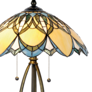 Clayre & Eef | Tiffany Tafellamp Blauw, Beige ø 40x60 cm E27/max 2x60W | 5LL-5320