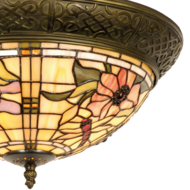Plafondlamp Tiffany ø 38*19 cm E14/max 2*40W Koperkleurig | 5LL-5350 | Clayre & Eef 1