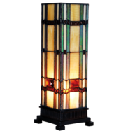 Tafellamp Tiffany 12*12*35 cm E14/max 1*40W Multi | 5LL-9024 | Clayre & Eef