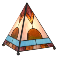 5LL-6118 Tiffany Tafellamp Bruin 26*26*30 cm 26*26*30 cm Bruin | 5LL-6118 | Clayre & Eef 1