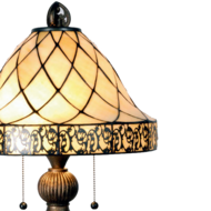 Clayre & Eef | Tiffany Tafellamp Beige, Bruin ø 36x62 cm E27/max 2x60W | 5LL-5408