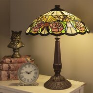 5LL-5546 Tiffany Tafellamp Geel, Groen, Roze ø 44*57 cm E27/max 2*60W ø 44*57 cm E27/max 2*60W Multi | 5LL-5546 | Clayre &amp