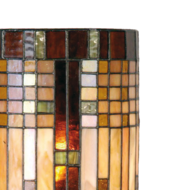 Clayre & Eef | Wandlamp Tiffany Beige, Bruin 20x11x36 cm E14/max 2x40W | 5LL-9112