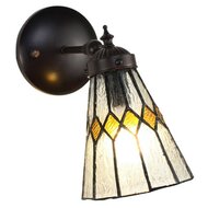 Clayre & Eef | Wandlamp Tiffany Transparant 17x12x23 cm E14/max 1x40W | 5LL-6203