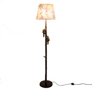 Clayre & Eef | Vloerlamp Zwart, Goudkleurig ø 37x165 cm E27/max 1x60W | 5LMP652