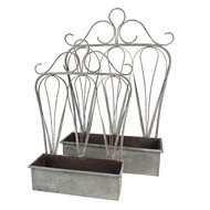 Clayre & Eef | Planthouder Grijs 49x15x70 / 38x12x55 cm | 5Y1004